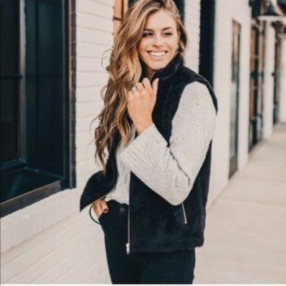 J. Crew Sherpa Vest, Black, XS - Picture 1 of 7